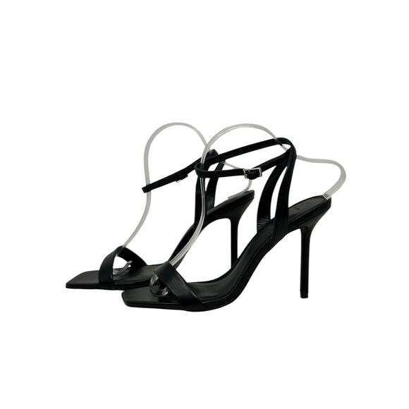 ASOS DESIGN black strappy heeled sandals size 8 - Picture 13 of 15